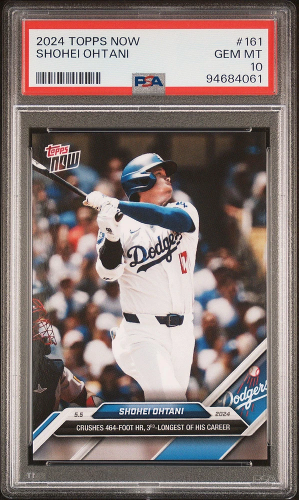 2024 Topps Now 161 Shohei Ohtani PSA 10