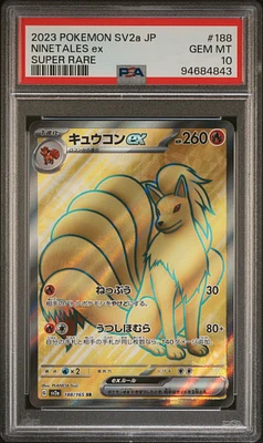 2023 Pokemon Japanese Sv2a-pokemon 151 188 Ninetales Ex Super Rare PSA