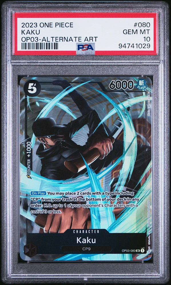 2023 One Piece Pillars Of Strength 080 Kaku Alternate Art PSA 10