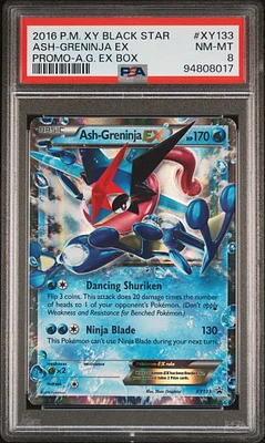 2016 Pokemon Xy Black Star Promo Xy133 Ash-greninja Ex Ash-greninja Ex Box PSA 8