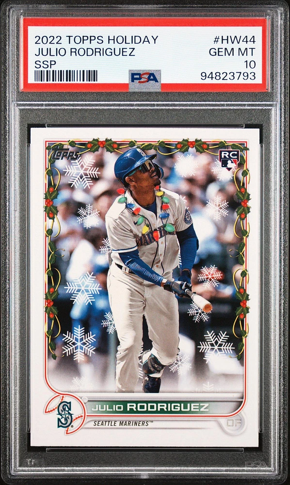 2022 Topps Holiday Hw44 Julio Rodriguez Ssp PSA 10
