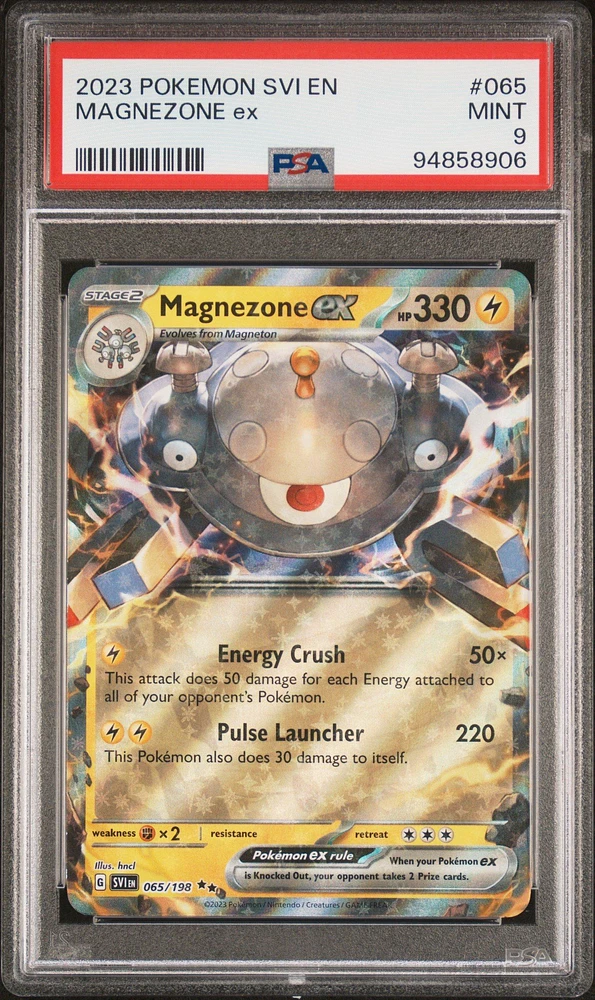 2023 Pokemon Svi En-scarlet & Violet 065 Magnezone Ex PSA 9