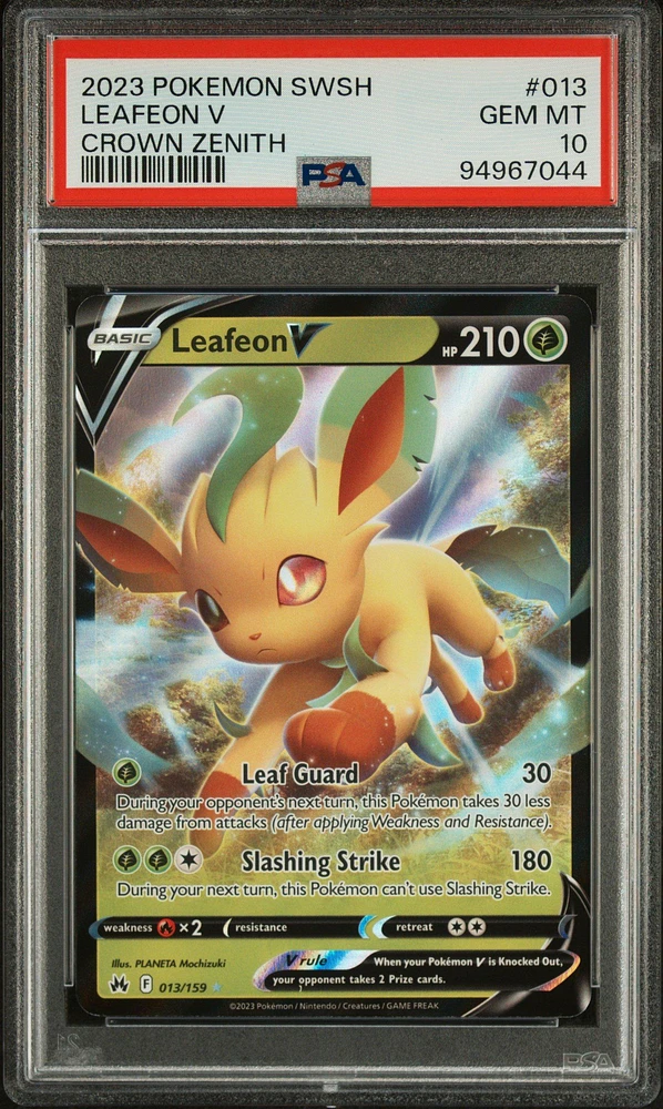 2023 Pokemon Sword And Shield Crown Zenith 013 Leafeon V PSA 10