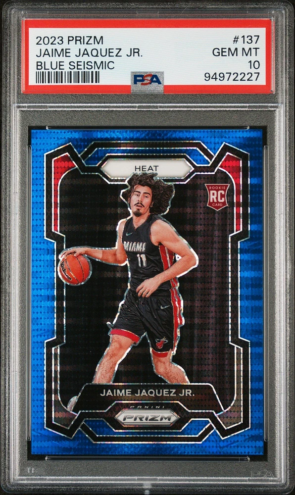 2023 Panini Prizm 137 Jaime Jaquez Jr. Blue Seismic PSA 10