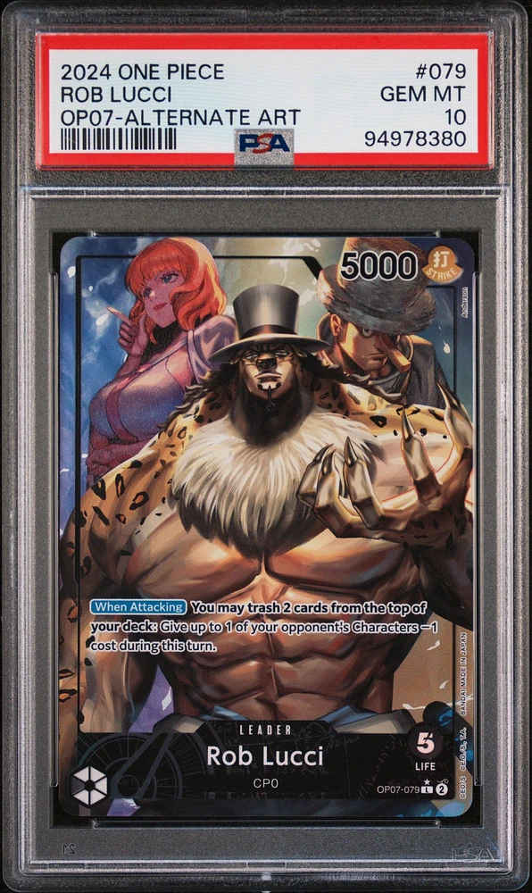 2024 One Piece 500 Years In The Future 079 Rob Lucci Alternate Art PSA 10
