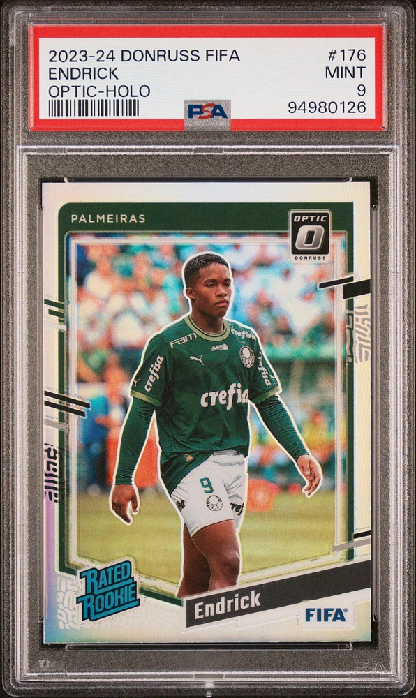 2023-24 Panini Donruss Fifa 176 Endrick Optic-holo PSA 9