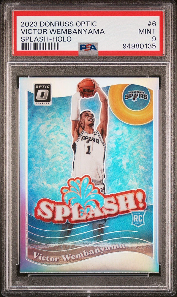 2023 Panini Donruss Optic Splash 6 Victor Wembanyama Holo PSA