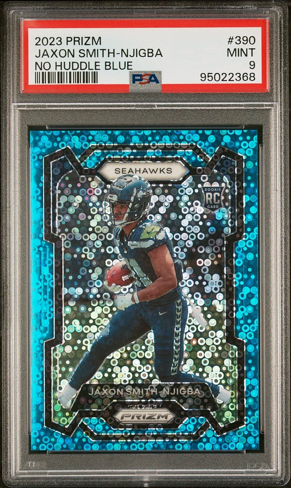 2023 Panini Prizm 390 Jaxon Smith-njigba No Huddle Blue PSA 9