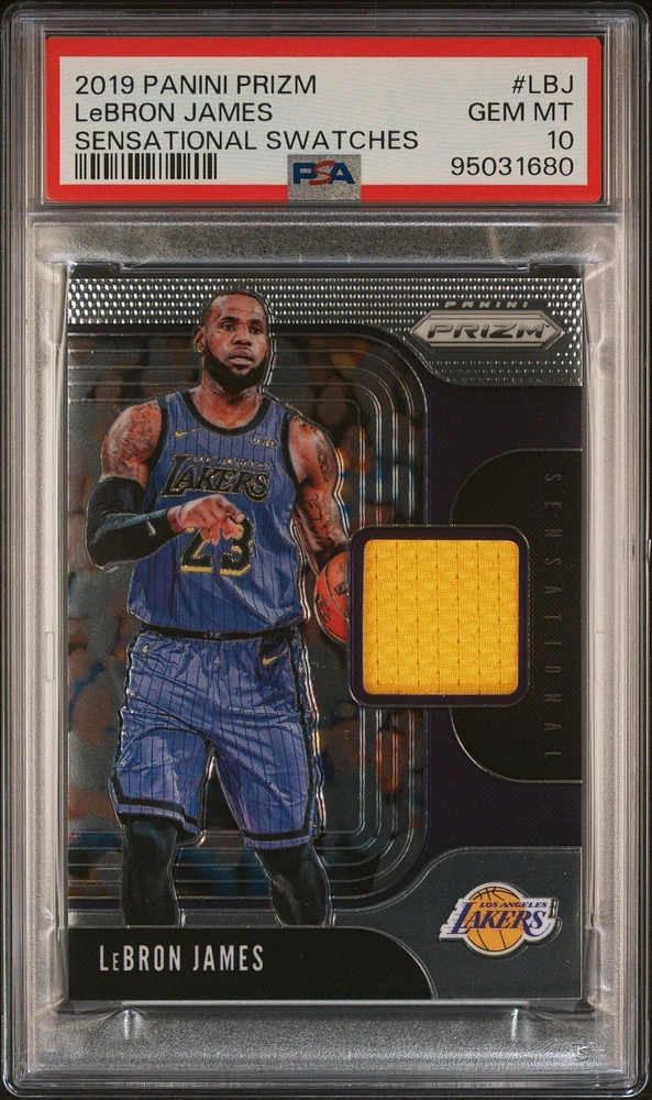 2019 Panini Prizm Sensational Swatches Lbj Lebron James PSA 10