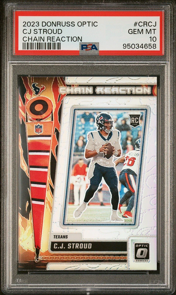 2023 Panini Donruss Optic Chain Reaction Crcj Cj Stroud PSA 10
