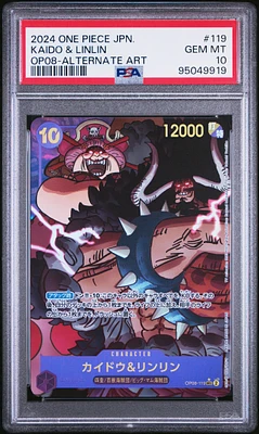 2024 One Piece Japanese Two Legends 119 Kaido & Linlin Alternate Art PSA 10