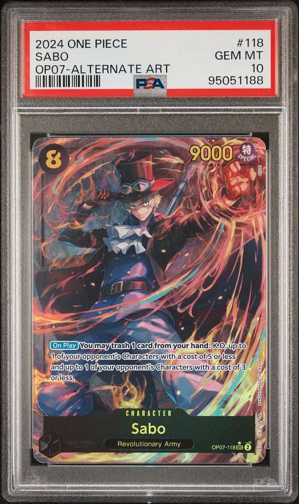 2024 One Piece 500 Years In The Future 118 Sabo Alternate Art PSA 10