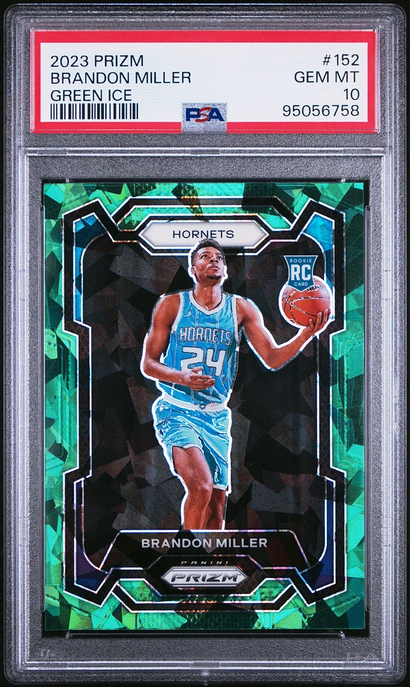 2023 Panini Prizm 152 Brandon Miller Green Ice PSA 10