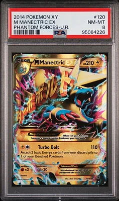 2014 Pokemon Xy Phantom Forces 120 M Manectric Ex Ultra Rare PSA 8