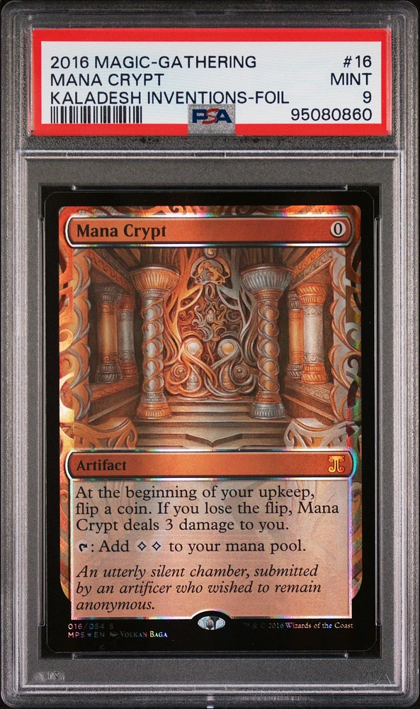 2016 Magic The Gathering Kaladesh Inventions 16 Mana Crypt Foil PSA 9
