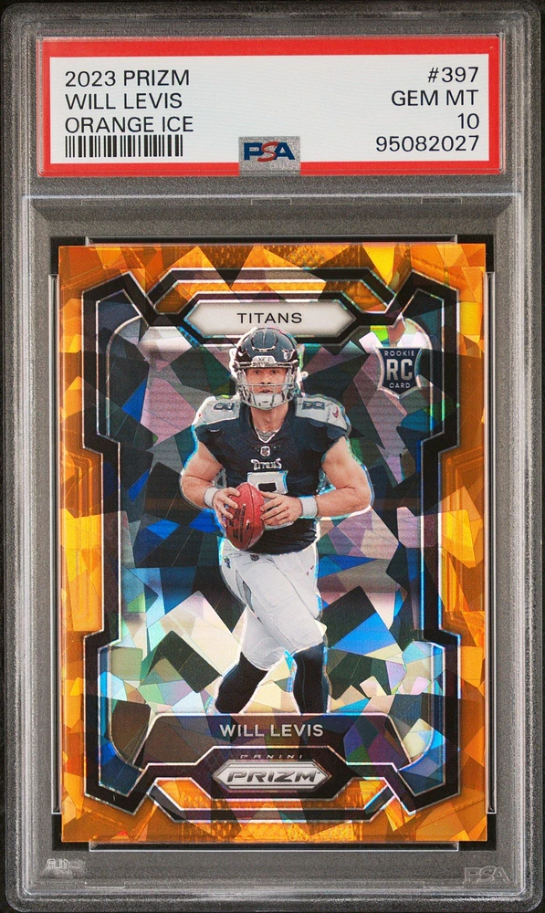 2023 Panini Prizm 397 Will Levis Orange Ice PSA 10