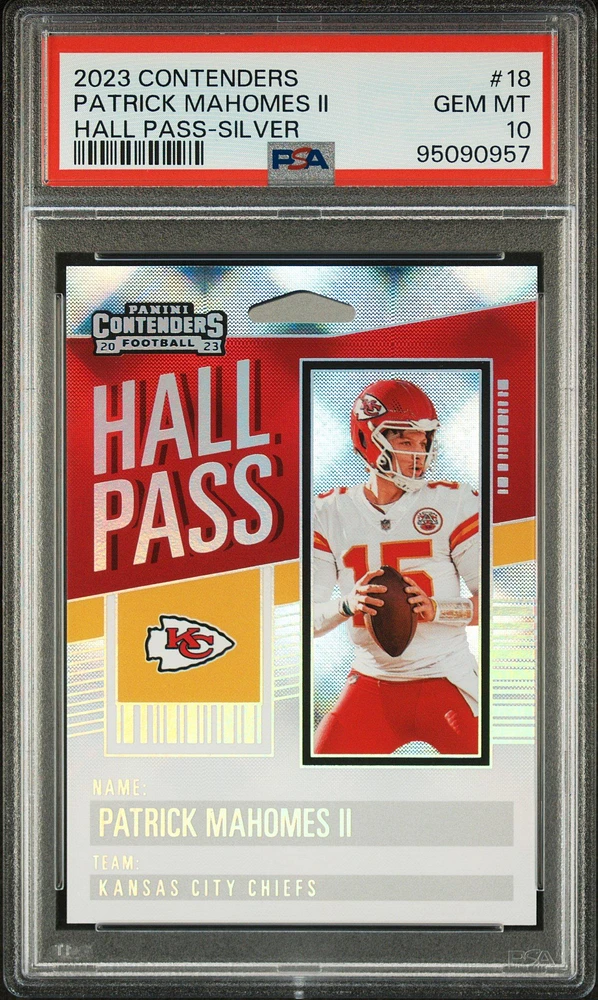 2023 Panini Contenders Hall Pass 18 Patrick Mahomes Ii Silver PSA 10