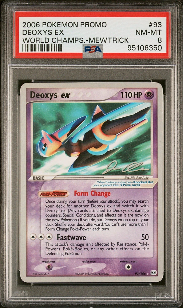 2006 Pokemon World Championships Promo 93 Deoxys Ex Mewtrick PSA 8