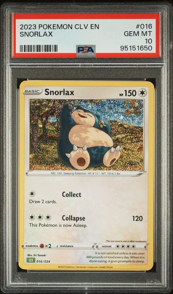 2023 Pokemon Clv-trading Card Game Classic Venusaur & Lugia Ex Deck 016 Snorlax PSA 10