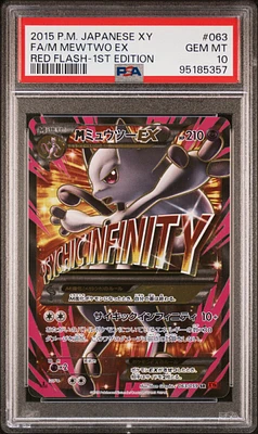 2015 Pokemon Japanese Xy Red Flash 063 Full Art/m Mewtwo Ex 1st Edition PSA 10
