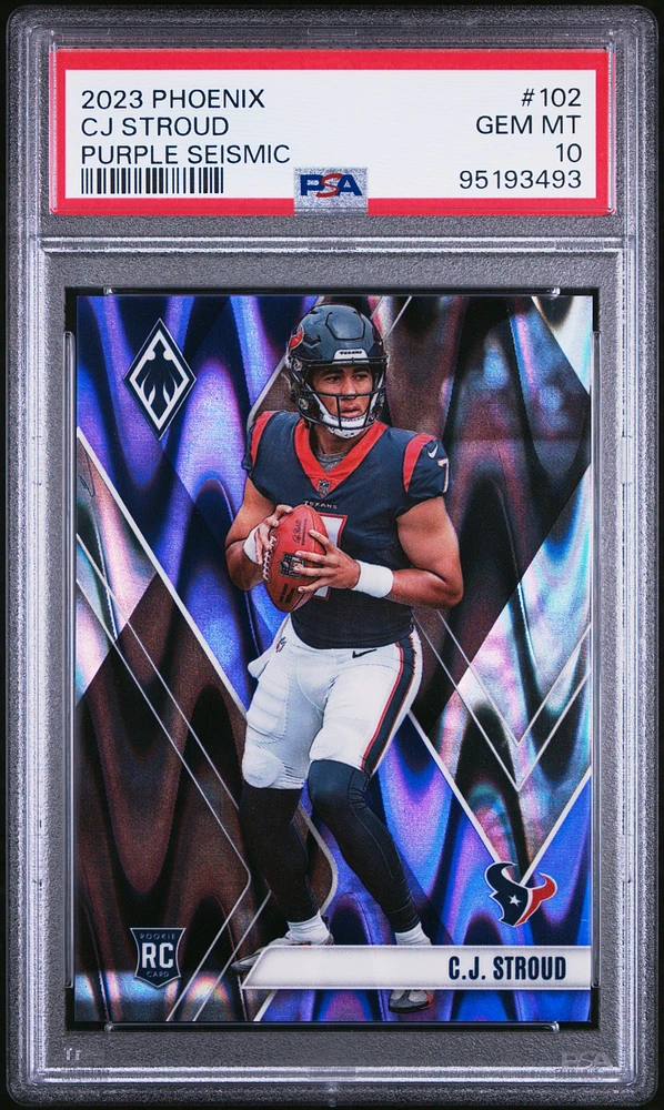 2023 Panini Phoenix 102 Cj Stroud Purple Seismic PSA 10