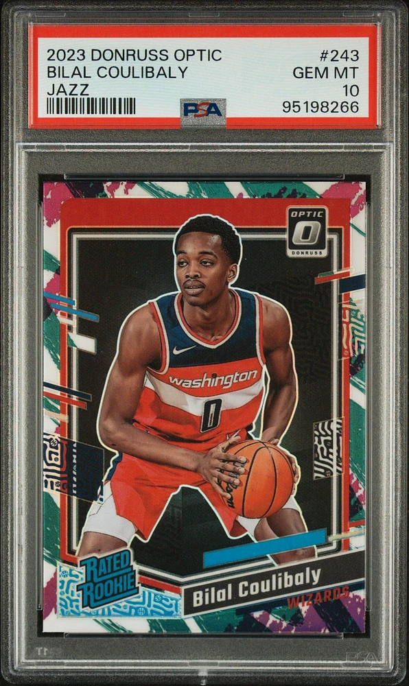 2023 Panini Donruss Optic 243 Bilal Coulibaly Jazz PSA 10