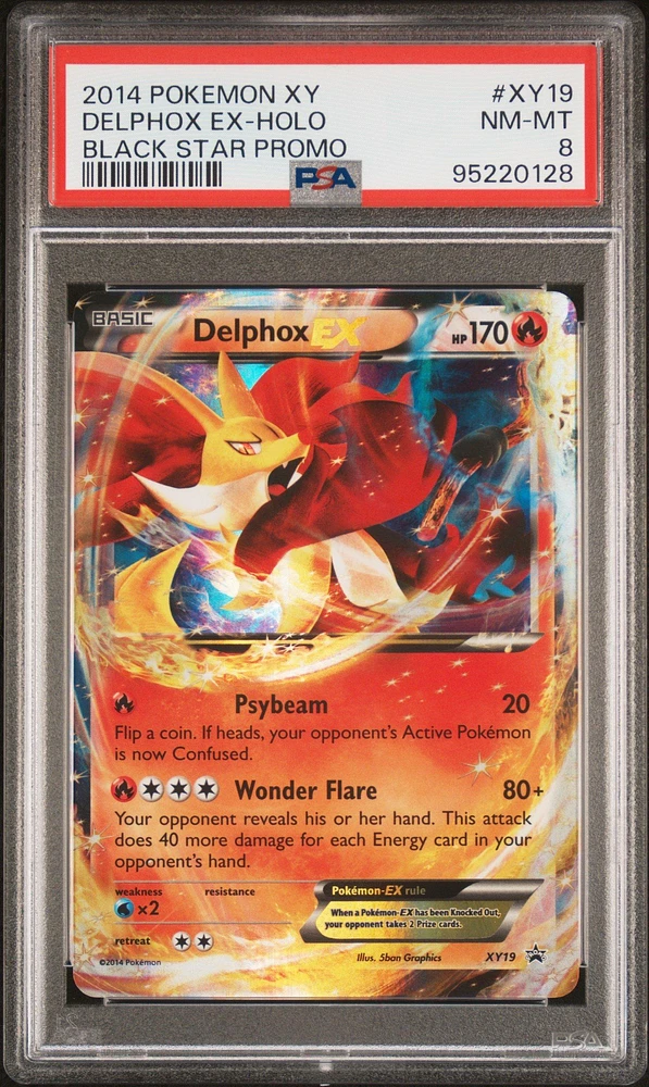 2014 Pokemon Xy Black Star Promo Xy19 Delphox Ex-holo PSA 8