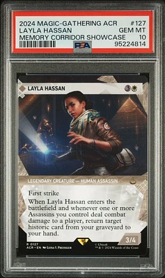 2024 Magic The Gathering Assassin's Creed 127 Layla Hassan Memory Corridor Showcase PSA 10
