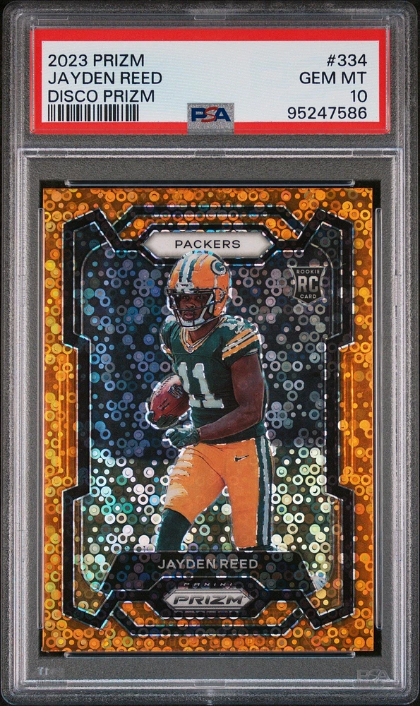 2023 Panini Prizm 334 Jayden Reed Disco Prizm PSA 10