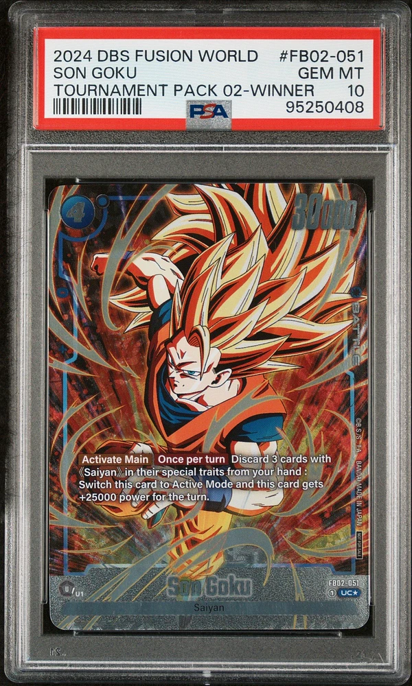 2024 Dragon Ball Super Card Game Fusion World Tournament Pack 02-winner Fb02-051 Son Goku PSA 10