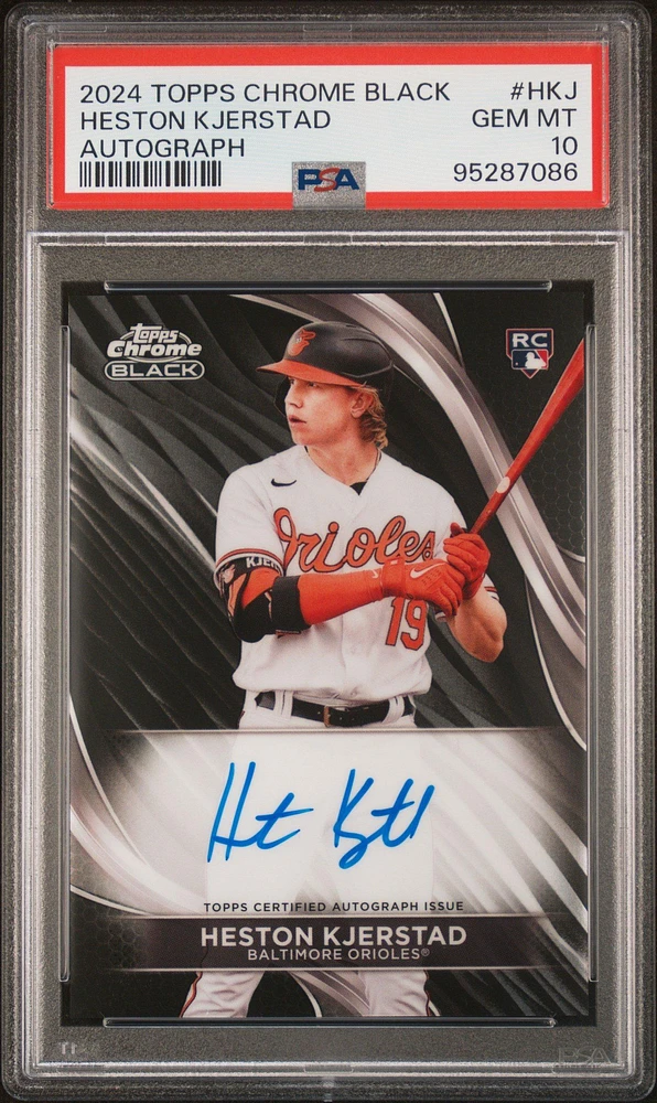 2024 Topps Chrome Black Autographs Hkj Heston Kjerstad PSA 10