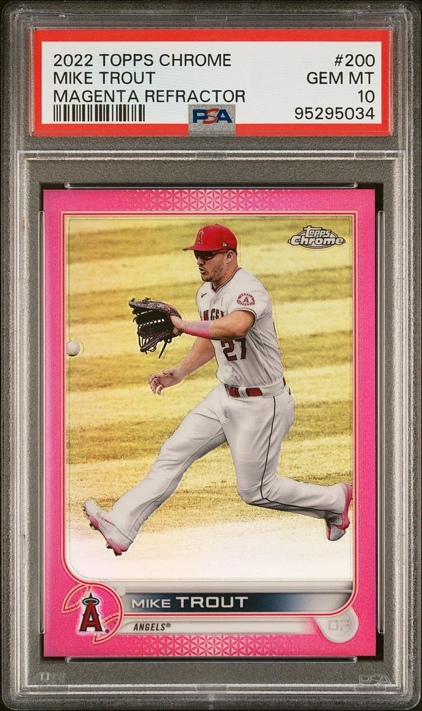 2022 Topps Chrome 200 Mike Trout Magenta Refractor PSA 10