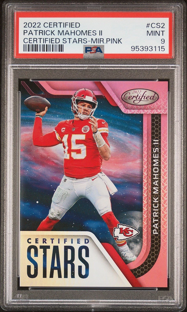 2022 Panini Certified Certified Stars Cs2 Patrick Mahomes Ii Mirror Pink PSA 9