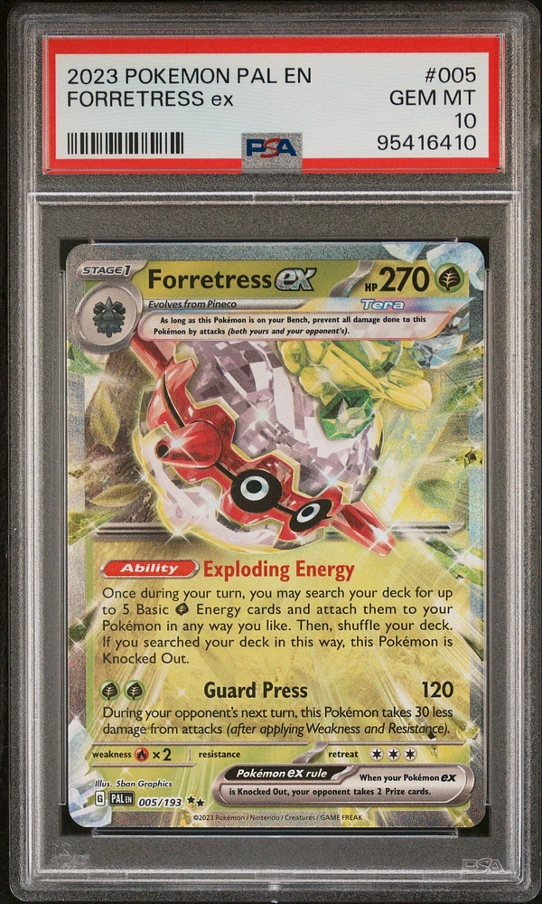 2023 Pokemon Pal En-paldea Evolved 005 Forretress Ex PSA