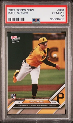 2024 Topps Now 381 Paul Skenes PSA 10
