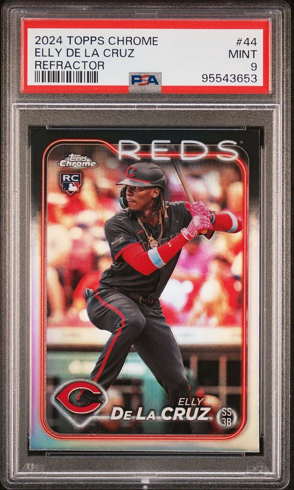 2024 Topps Chrome 44 Elly De La Cruz Refractor PSA