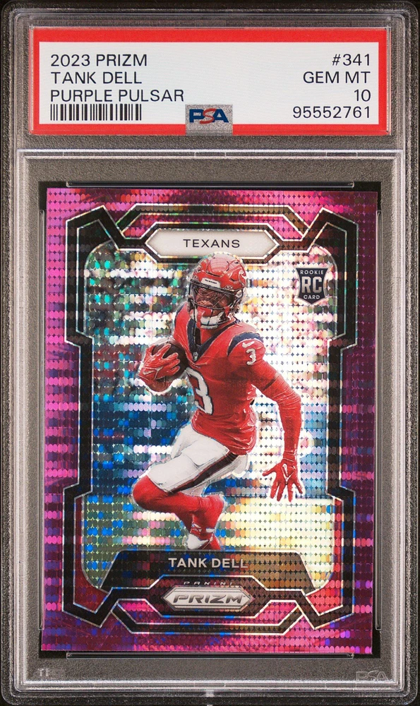 2023 Panini Prizm 341 Tank Dell Purple Pulsar PSA 10