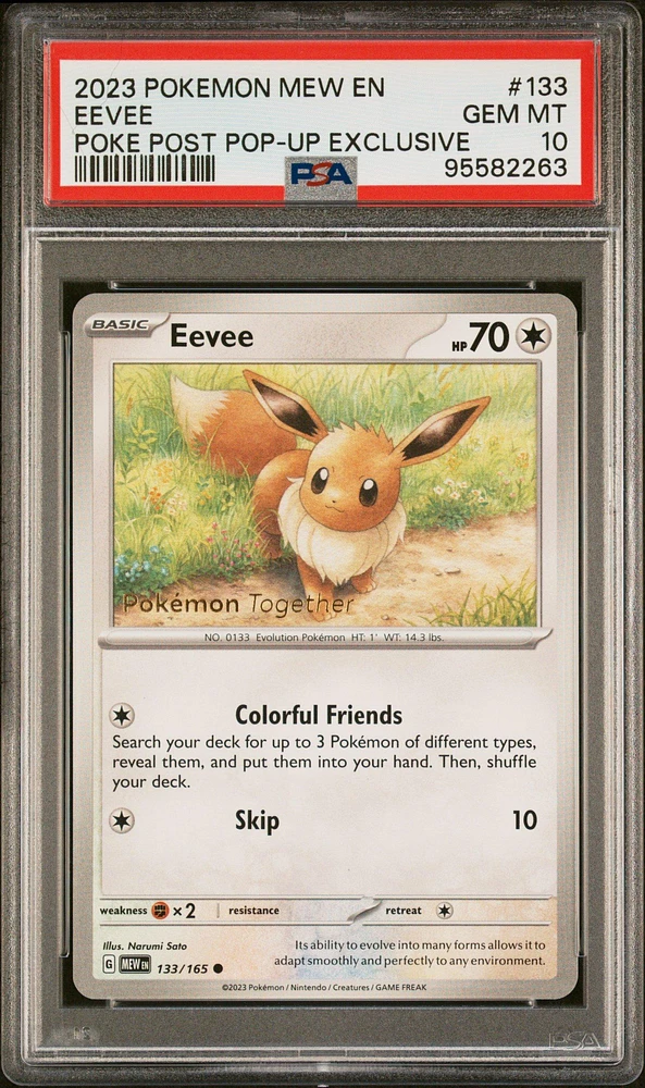 2023 Pokemon Mew En-151 133 Eevee Poke Post Pop-up Experience Exclusive PSA 10