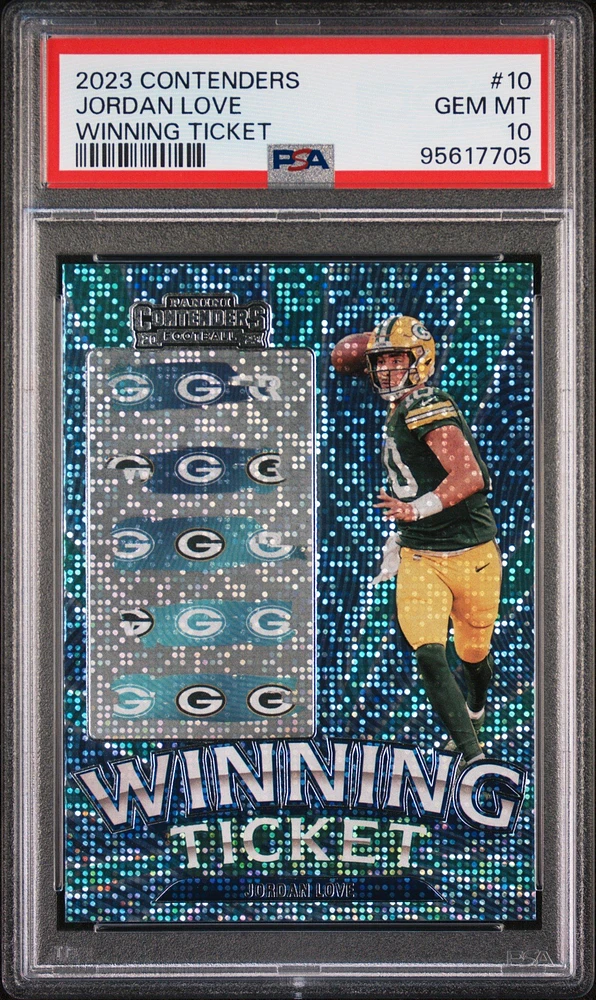 2023 Panini Contenders Winning Ticket 10 Jordan Love PSA 10