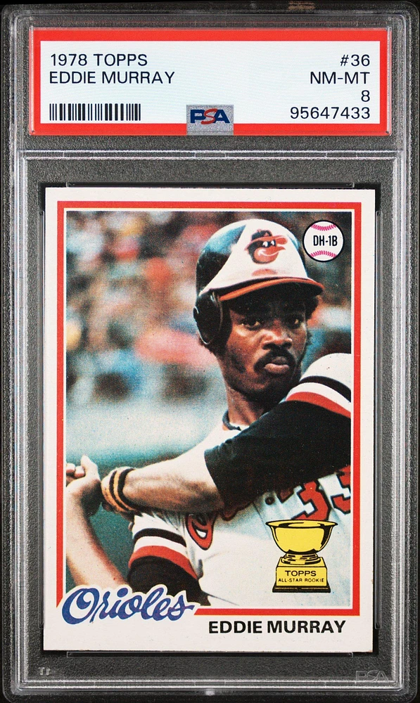 1978 Topps 36 Eddie Murray PSA 8