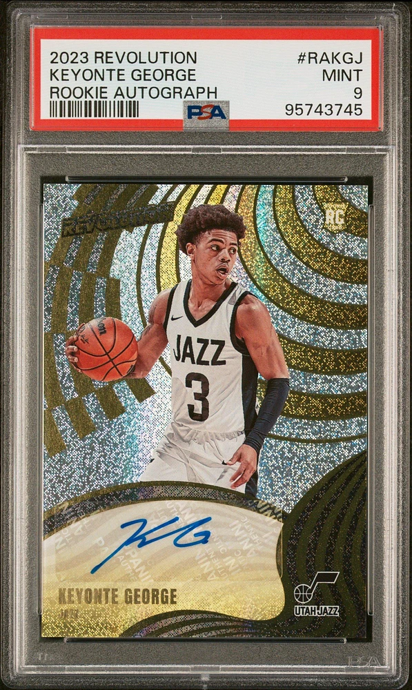 2023 Panini Revolution Rookie Autographs Rakgj Keyonte George PSA 9