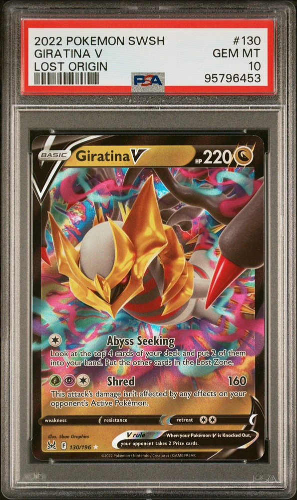 2022 Pokemon Sword & Shield Lost Origin 130 Giratina V PSA 10