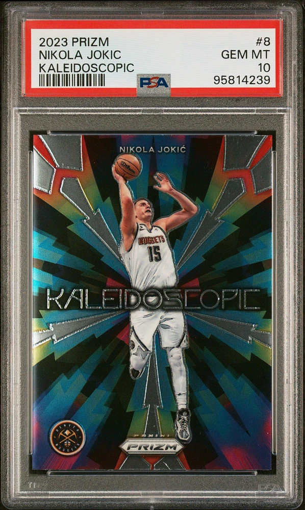 2023 Panini Prizm Kaleidoscopic 8 Nikola Jokic PSA 10