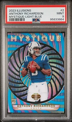 2023 Panini Illusions Mystique 2 Anthony Richardson Light Blue PSA 9