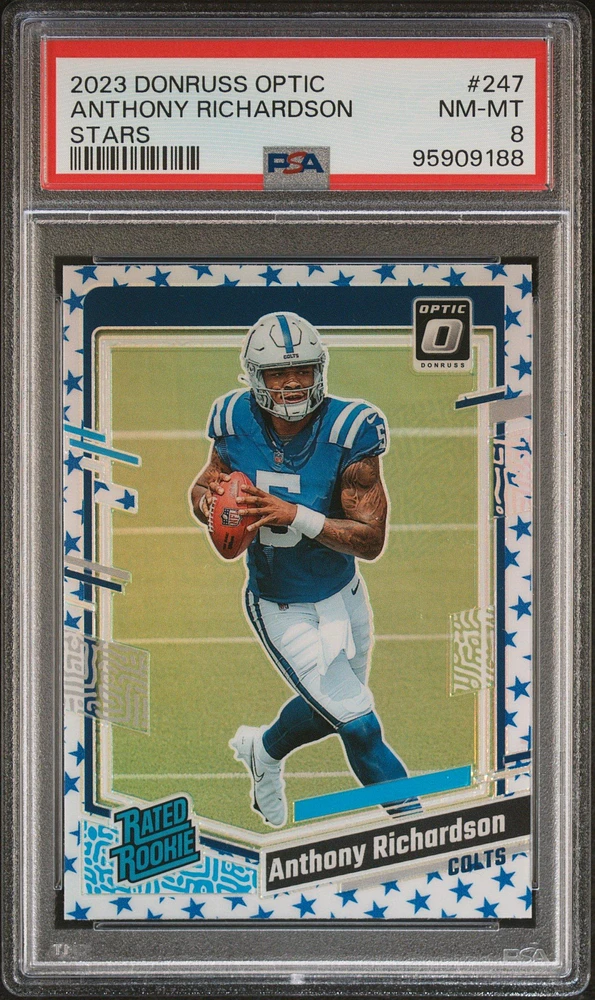2023 Panini Donruss Optic 247 Anthony Richardson Stars PSA 8
