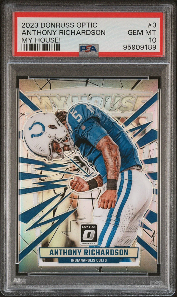 2023 Panini Donruss Optic My House! 3 Anthony Richardson PSA 10