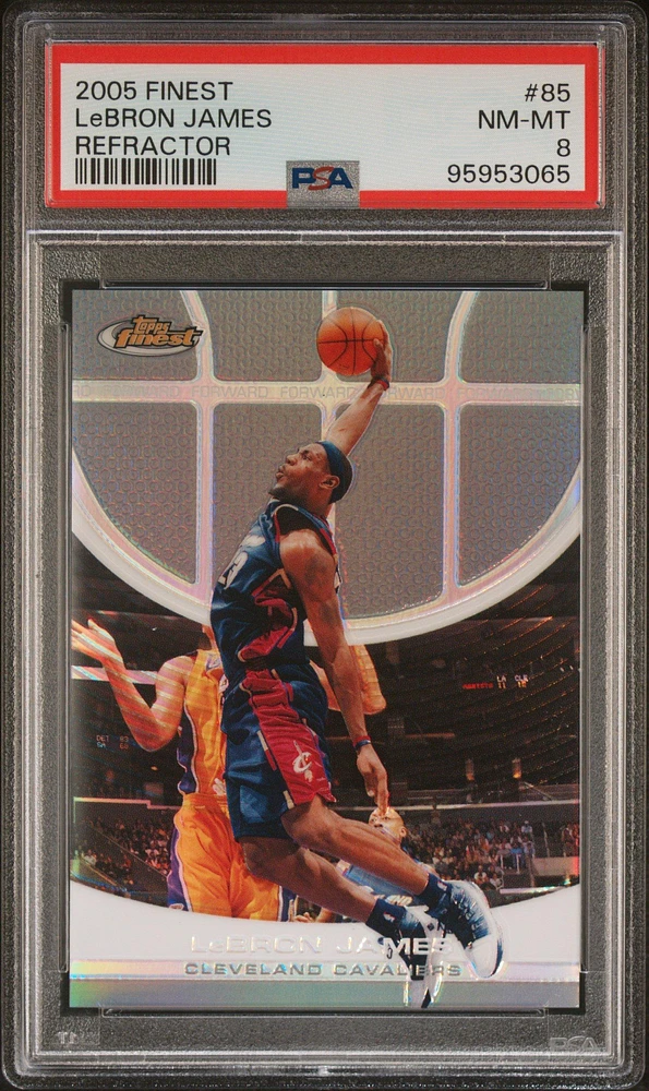 2005 Finest 85 Lebron James Refractor PSA 8