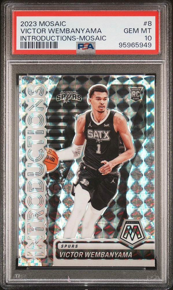 2023 Panini Mosaic Introductions 8 Victor Wembanyama Mosaic PSA 10