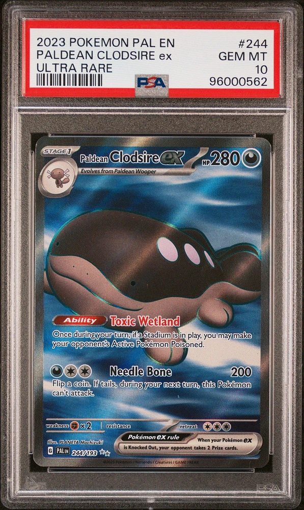 2023 Pokemon Pal En-paldea Evolved 244 Paldean Clodsire Ex Ultra Rare PSA 10