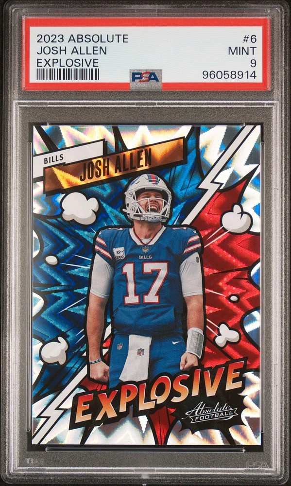 2023 Panini Absolute Explosive 6 Josh Allen PSA 9